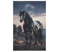 Cheval Puzzle Adulte 1000 Pièces Artisanat Cadeau Famille Puzzles Classique 3D Puzzle Jouet en Bois Cadeau Unique Décoration Intérieure （78×53cm）