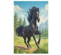 Cheval Puzzle Adulte 1000 Pièces Artisanat Cadeau Famille Puzzles Classique 3D Puzzle Jouet en Bois Cadeau Unique Décoration Intérieure （78×53cm）