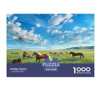 Cheval Puzzle Défi 1000 Pièces pour Adultes, Jeux ÉduChatifs, Faune Sauvage Puzzle Cadeau Pratique Et Décoration De Maison 52x38cm/1000pcs