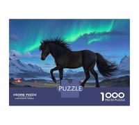 Cheval Puzzle en Carton 1000 Pièces Carton Épais pour Débutants Résistant À La Déchirure Loisir Créatif Nouveau Modèle Réduit 38x26cm/1000pcs