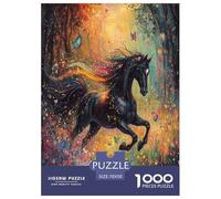 Cheval Puzzles 1000 Pieces Cadeau Unique Jeu Éduchatif Défi Jouet À De Qualité Supérieure Peinture Art pour Adultes Et Enfants 70x50cm/1000pcs