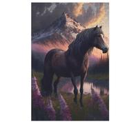 Cheval Puzzles Adulte 1000 Pieces Cadeau Famille Puzzle Classique 3D EnfantsJouet en Bois Cadeau Unique （78×53cm）
