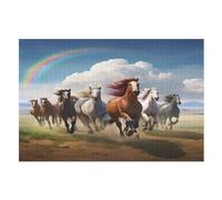 Cheval Puzzles Adulte 1000 Pieces Cadeau Famille Puzzle Classique 3D EnfFourmisJouet en Bois Cadeau Unique （75×50cm）