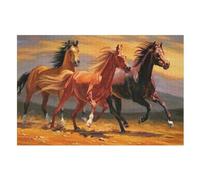 Cheval Puzzles Adulte 1000 Pieces Cadeau Famille Puzzle Classique 3D EnfFourmisJouet en Bois Cadeau Unique （75×50cm）
