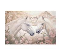 Cheval Puzzles Adultes 1000 Pièces en Bois, Jouet De Puzzle De Défi De Cerveau pour des EnfFourmis, D’Intelligence （75×50cm）