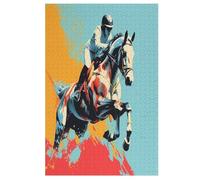 Cheval Racing Puzzle Adulte 1000 Pièces Artisanat Cadeau Famille Puzzles Classique 3D Puzzle Jouet en Bois Cadeau Unique Décoration Intérieure (78×53cm)