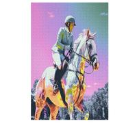 Cheval Racing Puzzles Adulte 1000 Pieces Cadeau Famille Puzzle Classique 3D EnfantsJouet en Bois Cadeau Unique 78×53cm