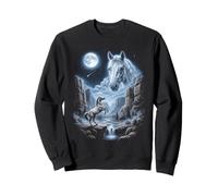 Cheval rétro Appaloosa Moon années 90 Bootleg Meme Farm Horses Sweatshirt