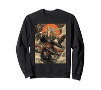 Cheval Samouraï Japonais Kanagawa Wave Chevaux Drôles Sweatshirt