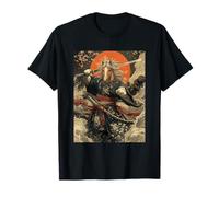 Cheval Samouraï Japonais Kanagawa Wave Chevaux Drôles T-Shirt