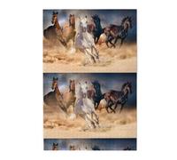 Cheval Sauvage Courant Contre la tempête de Sable, Puzzles de 1000 pièces en Bois, Jeu Familial, décoration Murale pour Adultes et Adolescents