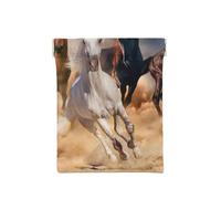 Cheval Sauvage Courant Contre la tempête de Sable, Sac de Rangement pour Femmes, Portefeuille supérieur à Presser, Petit Porte-Monnaie, Pochette de Changement