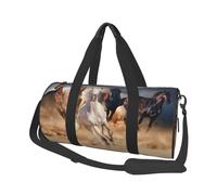 Cheval Sauvage Courant Contre la tempête de Sable, Sac de Voyage de Grande capacité, Sac à Main Rond, Sac de Voyage de Sport, fourre-Tout, Sac de Fitness