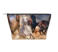 Cheval Sauvage Courant Contre la tempête de Sable, Trousse de Toilette Trousse de Maquillage Sac à cosmétiques Trousse de Toilette de Voyage Portable