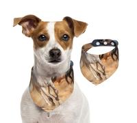 Cheval Sauvage Courant Contre Une tempête de Sable,Bandanas pour Chien, écharpe en Coton, Bavoirs réglables pour Animaux de Compagnie,M