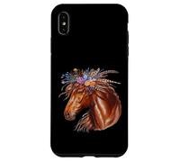 Cheval Sauvage Floral Printemps Nature Amoureux des Chevaux de Campagne Coque pour iPhone XS Max