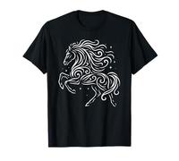 Cheval Sauvage sous étoiles Art Hivernal paisible T-Shirt