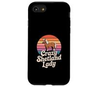 Cheval Shetland Pony « Crazy Shetland Lady » rétro équestre Coque pour iPhone SE (2020) / 7/8