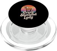 Cheval Shetland Pony « Crazy Shetland Lady » rétro équestre PopSockets PopGrip pour MagSafe