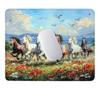 cheval sur la prairie Tapis de Souris Petit Format 29 x 24 cm V-586 | Base Caoutchouc Antidérapante, Imperméable, Bords Cousus Anti-Effilochure,Adapté au Bureau, Gaming Occasionnel et Déplacement