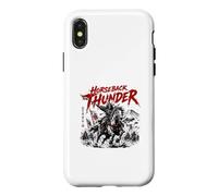 Cheval Thunder Samourai Warrior Scène de Bataille épique Coque pour iPhone X/XS