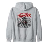 Cheval Thunder Samourai Warrior Scène de Bataille épique Sweat à Capuche