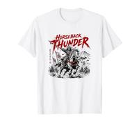 Cheval Thunder Samourai Warrior Scène de Bataille épique T-Shirt