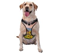Cheval Tournesol Jaune Imprimé,Harnais pour Animaux de Compagnie, Harnais réfléchissant réglable pour Chien,S
