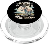 Cheval, tu réfléchis trop à ce Que Je Pense trop PopSockets PopGrip pour MagSafe