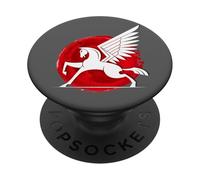 Cheval Volant Aigle équitation moisissure Japonais Soleil Rouge Victoire PopSockets PopGrip Adhésif