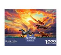 Cheval Volant Puzzle De 1000 Pièces pour Adultes Et Enfants À Partir De 12 Ans Jeux De Défi Jouets Éducatifs De Qualité Supérieure - Activité Familiale Parfaite 38x26cm/1000pcs