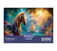 Cheval1000 Pièces Puzzlefaune Sauvage pour Adultes De Jeu pour Adultes Difficile EtStimulant Créativité Et CommeCadeau52x38cm/1000pcs