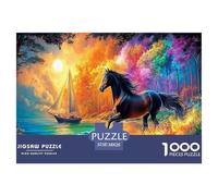 Cheval1000 Pièces Puzzlefaune Sauvage pour Adultes De Jeu pour Adultes Difficile EtStimulant Créativité Et CommeCadeau38x26cm/1000pcs