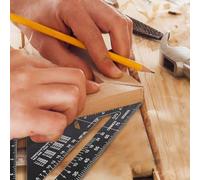 Chevalet carré en aluminium de 17,8 cm - Outil de disposition de charpentier avec fonctions de cadrage, onglet et rapporteur, métriques et impériaux, anti-G (1)