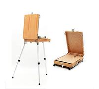 Chevalet d'affichage Planche à dessin Support en bois Chevalet de peinture Carnet de croquis pour chevalet d'artiste Table pour dessin Boîte d'artiste en alliage d'aluminium Fournitures d'art Che