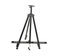 Chevalet d'affichage trépied pliable en alliage d'aluminium, support léger pour peinture d'art, cadre photo et présentations, 21.26 pouces- Noir