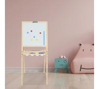 Chevalet d'art double face réglable en hauteur pour enfants de 3 à 12 ans avec tableau noir magnétique
