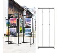 Chevalet d'art réglable pour affichage de peintures, affiches et bannières en métal pour mariages, restaurants et entreprises 120 x 250 cm