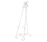 Chevalet d'art trépied réglable en fer forgé pour mariages, photos et peintures - Support polyvalent noir/blanc réglable en hauteur
