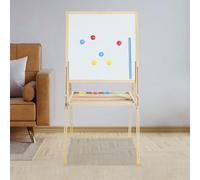 Chevalet d'artiste à cadre en H, réglable à 90°, for studio, tableau de peinture, chevalet de sol, présentoir, avec plateau de rangement, support en bois for peinture(Wood Color with Adjustable 90-155