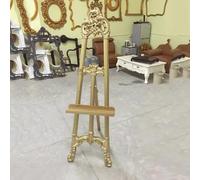 Chevalet d'artiste antique de style français 160 cm Doré/argenté sculpté Présentoir Ornement Chevalet ABS pour peintures Art décoratif Chevalet support (sans cadre)