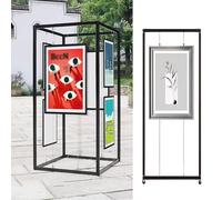 Chevalet D'artiste, Support Affiche Pliable, Présentoir À Tableaux, Panneau D'affichage Marketing Mobile, Support Portable Pour Affiche De Calligraphie(3pcs,120x250cm/47.2x98.4in)