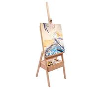 Chevalet d'atelier professionnel en bois de hêtre avec tiroir en bois de hêtre Chevalet de peinture portable réglable