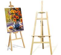 Chevalet de artiste, Chevalet en A en bois réglable et portable, chevalet de studio réglable de 1,75m, support de peinture, support en toile, chevalet portable pour peinture,croquis,mariage,exposition