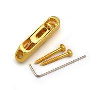 Chevalet de basse à 4 cordes plaqué or avec selles réglables en laiton et base en alliage pour un contrôle précis de l'action des cordes. Chevalet de basse réglable