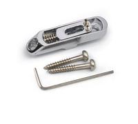 Chevalet de guitare basse à 4 cordes, finition dorée, construction en métal avec positionnement séparé des selles pour kits de pont de basse à action de cordes personnalisés avec vis