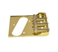 Chevalet De Guitare Electrique Pont À Trois Côtés Pour Guitare Électrique Avec Encoche De Compensation Fil Inférieur Et Arrière(Gold)