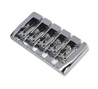 Chevalet De Guitare Electrique Pont De Basse Électrique À 5 Cordes Passage Inférieur/arrière Travers Le Cordier Toutes Les Pièces Rechange En Métal(Chrome)