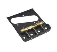 Chevalet De Guitare Pont À Trois Côtés Pour Guitare Électrique Avec Encoche De Compensation Vis Filetage Inférieur Et Arrière(Black)