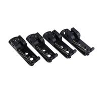 Chevalet De Guitare Pont De Basse Simple En Acier Inoxydable Plaque Métallique Réglable Usiné Vintage Noir(4 PCS)